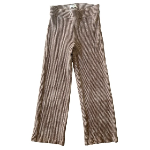 Avenue montaigne Pants - Avenue Montaigne velvet CORDUROY beige tan pull on wide leg pants size 4 modal